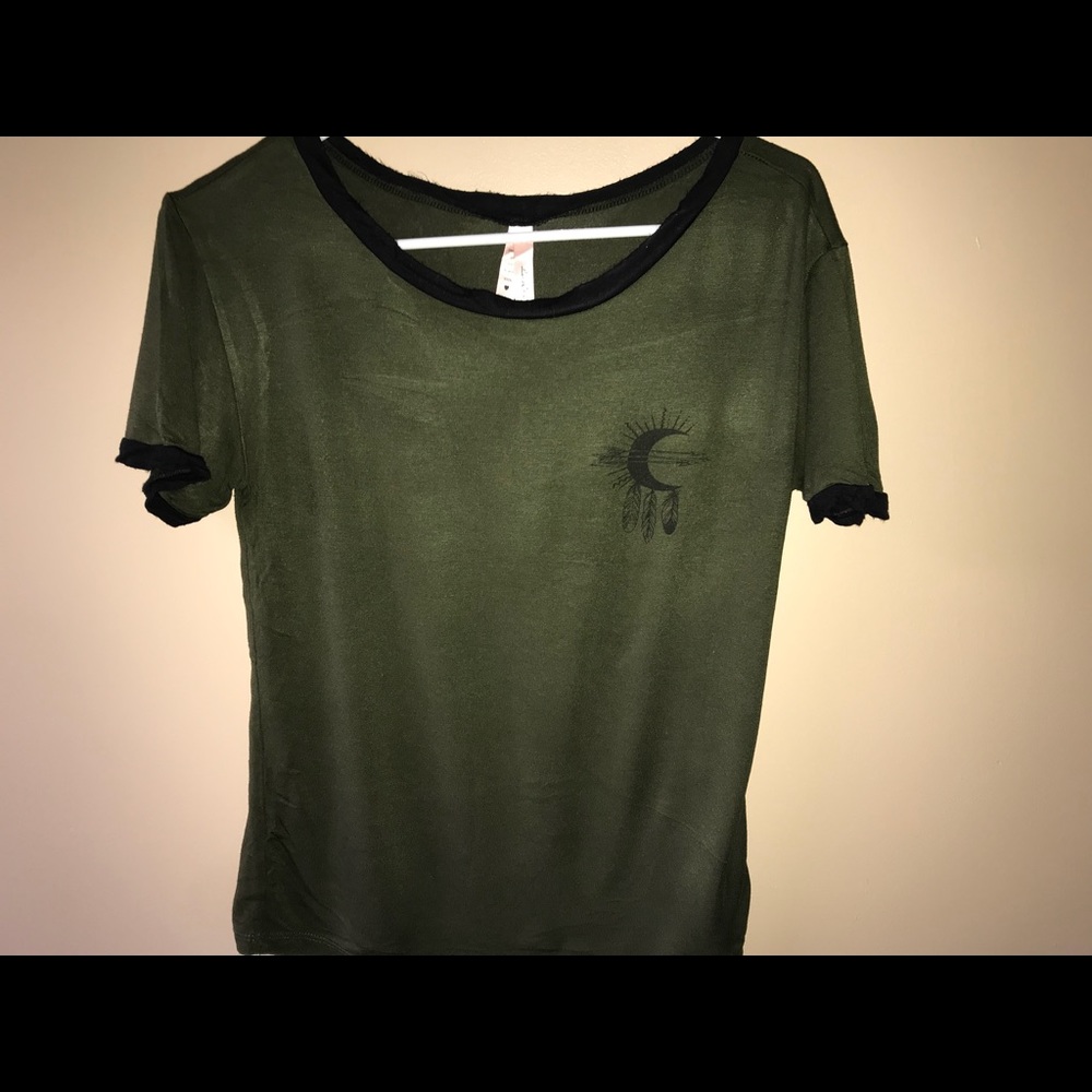 A olive green t-shirt